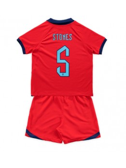 England John Stones #5 Auswärts Trikotsatz für Kinder WM 2022 Kurzarm (+ Kurze Hosen)